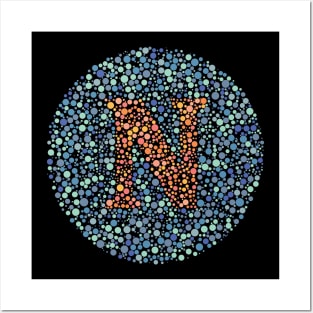 Letter N Ishihara Test Posters and Art